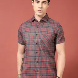 THE BEETEL HOUSE Men Relaxed Tartan Checked Casual Shirt image 3