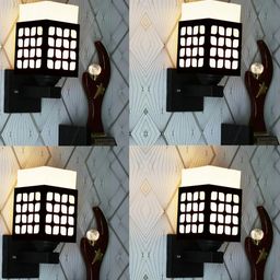 Gojeeva Black Wood Square Wall Lamps-picture-36