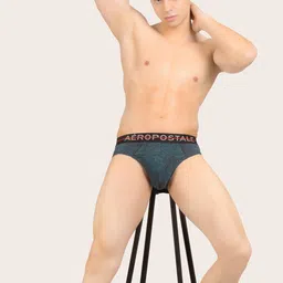 Aeropostale Printed Mid Rise Basic Briefs LJABF01-BKOC image 5
