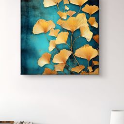 Myntra Elegant Homes Violet & Gold-Toned Leaves Printed Canvas Wall Art-picture-21