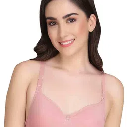 Women Cotton Pink Padded Non-Wired Lingerie Bra Sport wear Gym Crop Tank Top-image-88