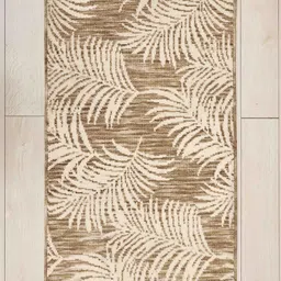 Ariana Brown & Off White Patterned 1450 GSM Cotton Anti-Skid Bath Rugs-picture-34