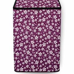 The Furnishing Tree Washing Machine Cover Floral Pattern Purple Compatible for Whirlpool 6.5 Kg Ful-picture-15