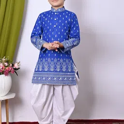 BAESD Boys Floral Embroidered Regular Sequinned Kurta with Patiala-picture-20