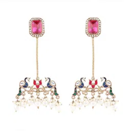 SHONA'S STYLE Peacock Shaped Drop Earrings-image-42