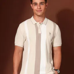 U.S. Polo Assn. Men Striped Polo Collar Cotton Slim Fit T-shirt-picture-39