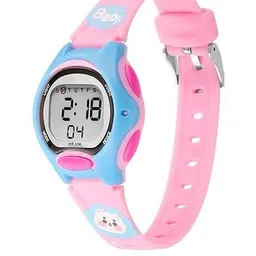 Otage Unisex Kids Patterned Dial & Textured Straps Digital Multi Function Watch 8207 Pink1-picture-29