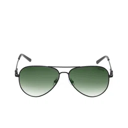 Tommy Hilfiger Men Green Lens & Black Aviator Sunglasses with UV Protected Lens image 2