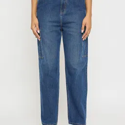 Madame Women Regular Fit Mid-Rise Low Distress Light Fade Jeans-image-57