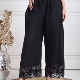 TAG 7 Women Floral Hem Design Flared Ethnic Palazzos-image-102