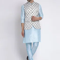 TS LIFESTYLE Men Woven Kurta Set With Nehru Jacket-image-57