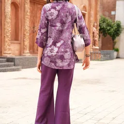GOLDSTROMS Printed Mandarin Collar Neck Tunic With Trousers image 2