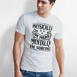 Seekbuylove Men Bio Finish Typography Printed Pure Cotton T-shirt image 4