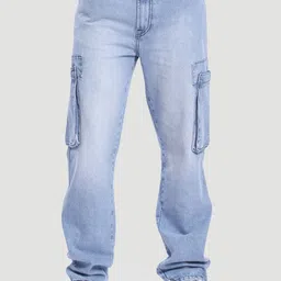 Bene Kleed Men Cotton Relaxed Fit Mid-Rise Light Fade Jeans-picture-9