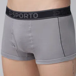 MACHO Pack Of 6 Super Combed Cotton Mid-Rise Short Trunks image 2