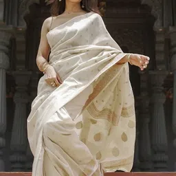 CANIZZARO Woven Design Zari Handloom Banarasi Saree image 2