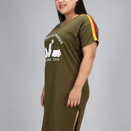 Dreambe Women Typography 2 Printed Applique T-shirt image 4