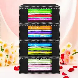 Kuber Industries Black & White 4 Pieces Printed Drawer Organisers-picture-11