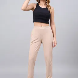 98 Degree North Women Cotton Straight Fit High-Rise Trousers-picture-38