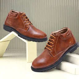 SHUAN Men Lace-Up Ankle Boots image 1
