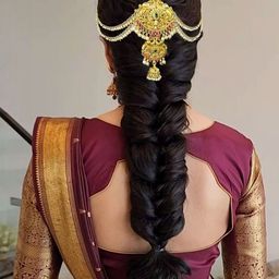 VAGHBHATT Women Lakshmi Motif Bridal Jada with Side Pearl Chains and Kemp Stone Work-picture-34