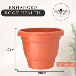 Kuber Industries 6 Pcs Blue & Orange-colored Lightweight Planters image 5