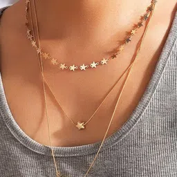 Arzonai Gold-Toned Metal Necklace-picture-32