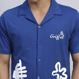 GRIFFEL Men Printed Slim Fit Casual Shirt image 2