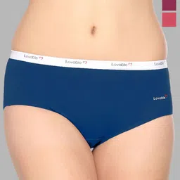 Lovable Pack Of 3 Cotton Mid-Rise Antimicrobial Full Coverage Hipster Briefs CTN DAILIES-picture-24