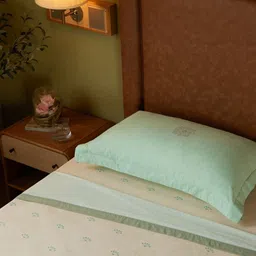 LIVSPACE Fluorescent Green & Cream-Coloured Ethnic Motifs AC Room 110 GSM Dohar image 3