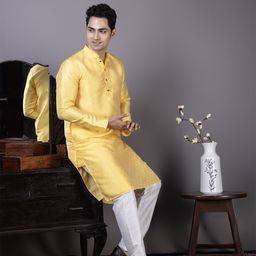 DEVOILER Men Jacquard Kurta-picture-15