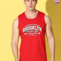 WOOSTRO Men Pack of 2 Typography Printed Sleeveless Slim Fit Sports T-shirt-image-81