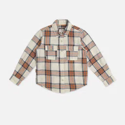 Pepe Jeans Boys Spread Collar Tartan Checked Cotton Casual Shirt-picture-24