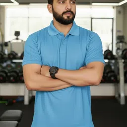 Moda Rapido Men Solid Lycra Polo Collar Regular Fit T-shirt image 3