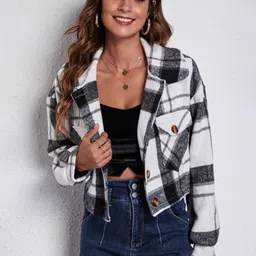 HERE&NOW Women Washed Colourblocked Longline Denim Jacket image 5