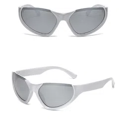Arzonai Unisex Silver Sunglasses-picture-22