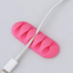 TASKHOUSE Pink 2 Pieces Adhesive Silicone Cable Clips Holders image 5