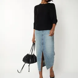 max Women Self Design Embellished Long Sleeve Pullover image 3