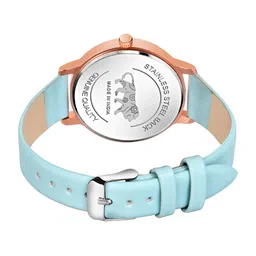 VIRAKTI Women Brass Printed Dial & Leather Straps Analogue Watch G-10-BLUE-V.Y image 2