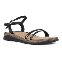 Inc 5 Women Striped Party Open Toe Flats with Buckles-picture-39