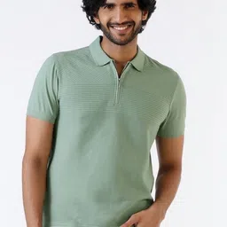Blackberrys Men Self Design Polo Collar Cotton Slim Fit T-shirt-picture-54