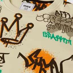 max Boys Graphic Printed Round Neck Full Sleeves Sweatshirt image 4