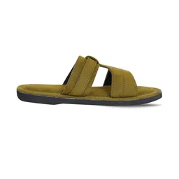DFR Men Green Fabric Comfort Sandals image 3
