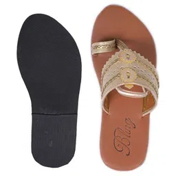 Bling footwears Girls Ethnic Open Toe Flats image 3