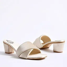 FABBMATE Women Pack Of 2 Embellished Block Heels Sandals-picture-35