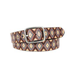 Celtic Unisex Black Printed Leather Belt-picture-21