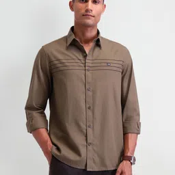 Arrow Sport Men Classic Tailored Fit Horizontal Stripes Opaque Striped Casual Shirt-picture-18
