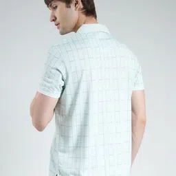 Monte Carlo Men Geometric Printed Polo Collar Cotton T-shirt image 2