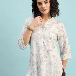 Anouk Women Floral Printed Mandarin Collar Top-picture-24