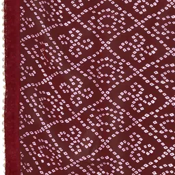 PMD Fashion Women Bandhani Printed Regular Gotta Patti Silk Georgette Kurta With Dupatta image 3